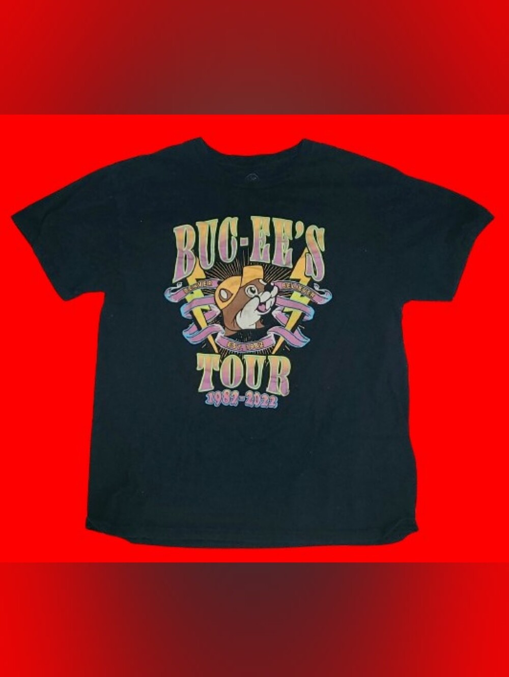 Buc-ee's T-shirt Size LARGE, 1982-2022 BEAVER BELIEVER TOUR